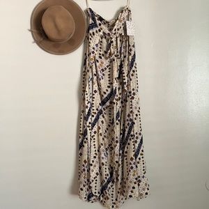 Free People Ivory floral print Maxi skirt size 4